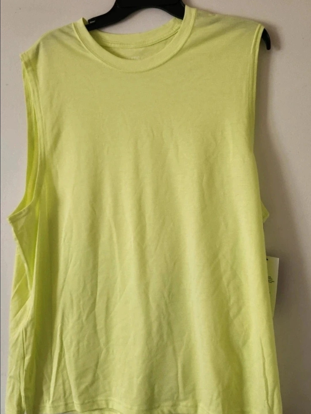 Athletic Works Neon Yellow Muscle Tank Top - Short Sleeve Style